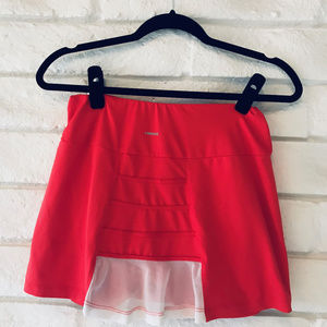 Cute Red Chrissie Tennis Skirt
